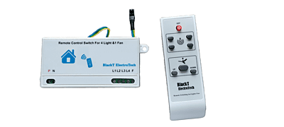 IR Remote switch for 4 light & 1 Fan Speed control (B16C)